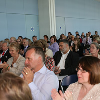 Participants at the Higher Futures launch event