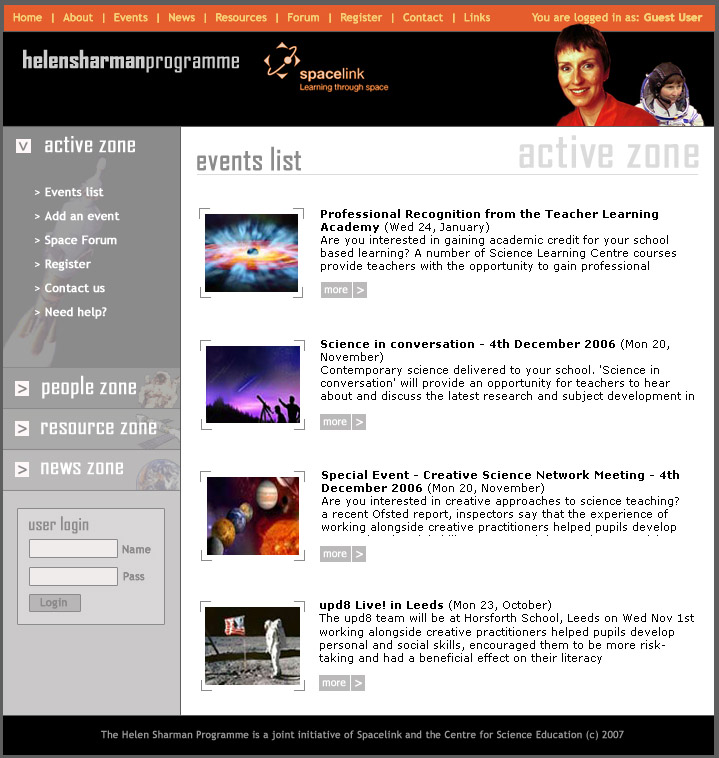 Click to see homepage