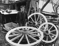 Percy Sissons with wheels